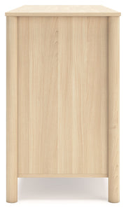 Cabinella Full Platform Panel Bed with Dresser in Tan - PKG017226