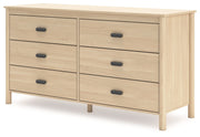 Cabinella Full Platform Panel Bed with Dresser in Tan - PKG017226