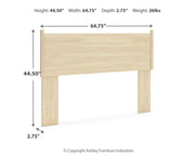 Cabinella Queen Panel Headboard with 2 Nightstands in Tan - PKG017284