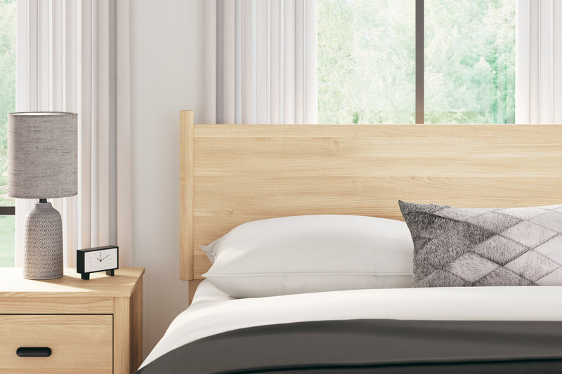 Cabinella Queen Panel Headboard with Dresser, Chest and Nightstand in Tan - PKG017288