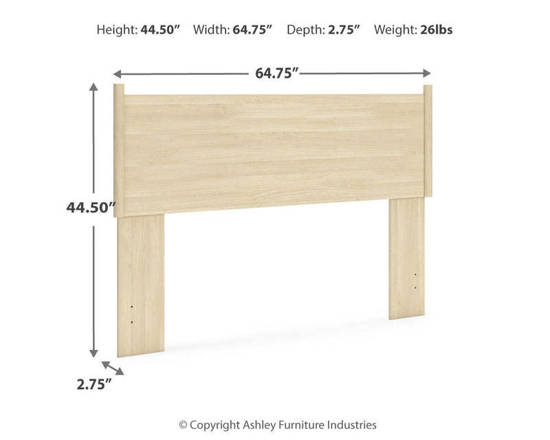 Cabinella Queen Panel Headboard with Dresser in Tan - PKG017282