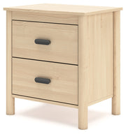 Cabinella Queen Platform Bed with 2 Nightstands in Tan - PKG017291