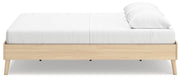 Cabinella Queen Platform Bed with 2 Nightstands in Tan - PKG017291