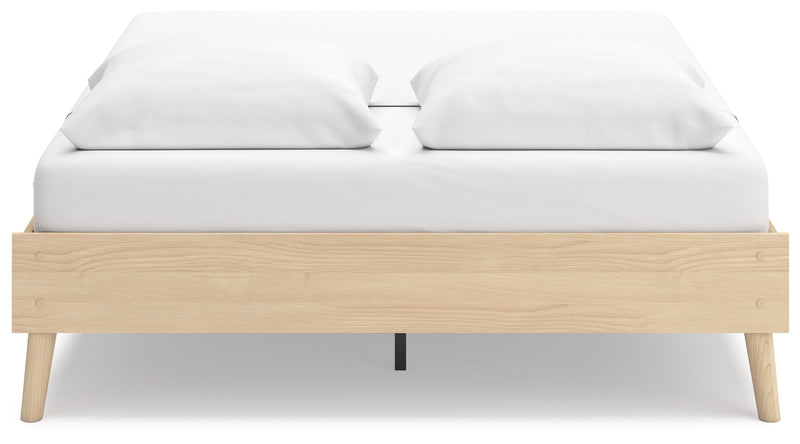 Cabinella Queen Platform Bed with Dresser in Tan - PKG017289