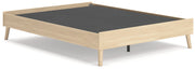 Cabinella Queen Platform Bed with Dresser in Tan - PKG017289