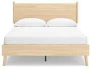 Cabinella Queen Platform Panel Bed, Dresser and Chest in Tan - PKG017301