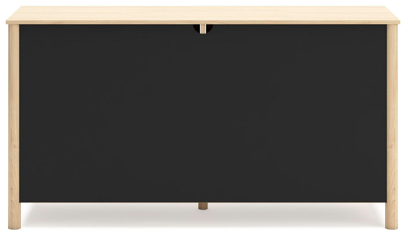 Cabinella Queen Platform Panel Bed, Dresser and Chest in Tan - PKG017301