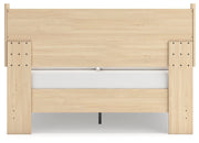 Cabinella Queen Platform Panel Bed, Dresser and Chest in Tan - PKG017301