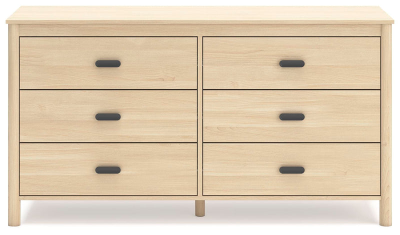Cabinella Queen Platform Panel Bed, Dresser and Chest in Tan - PKG017301