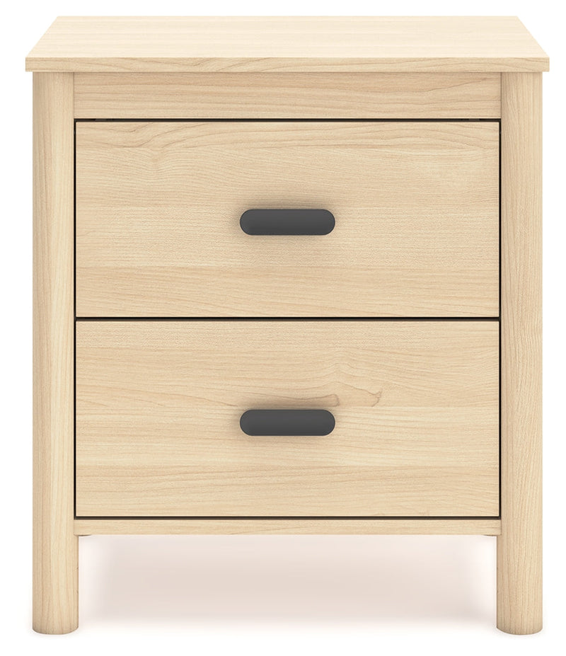 Cabinella Queen Platform Panel Bed with Dresser and Nightstand in Tan - PKG017300
