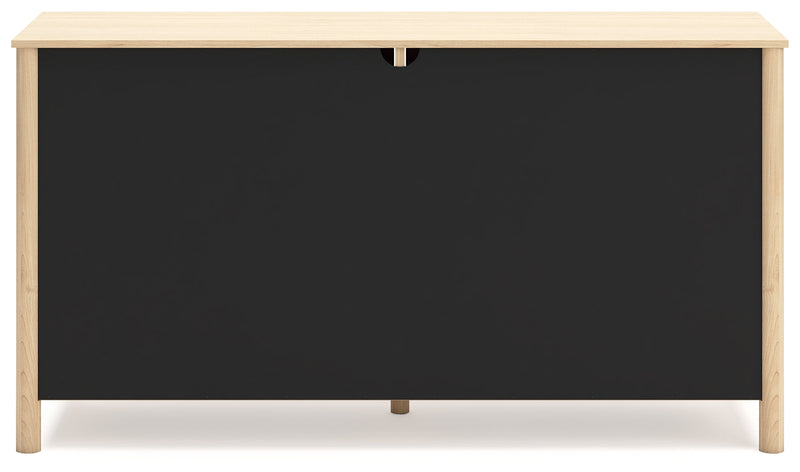 Cabinella Queen Platform Panel Bed with Dresser in Tan - PKG017296
