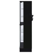 Cabra 4-door LED Curio Display Cabinet Black High Gloss - 950398