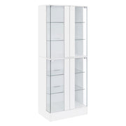 Cabra 4-door LED Curio Display Cabinet White High Gloss - 950397