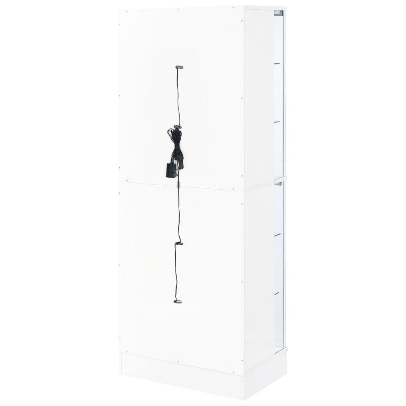 Cabra 4-door LED Curio Display Cabinet White High Gloss - 950397