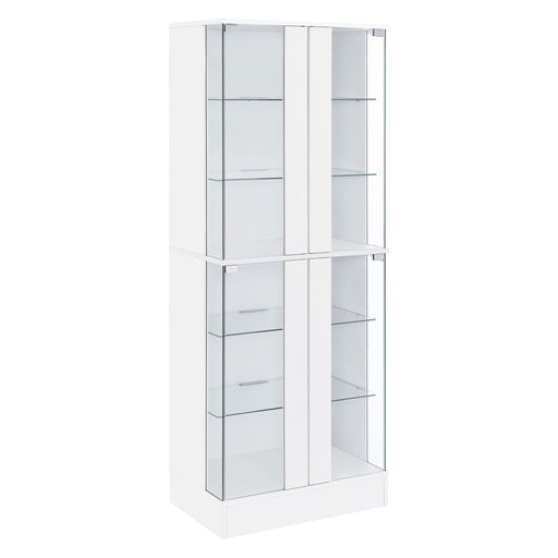 Cabra 4-door LED Curio Display Cabinet White High Gloss - 950397