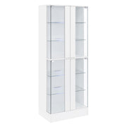 Cabra 4-door LED Curio Display Cabinet White High Gloss - 950397