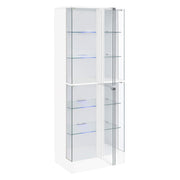 Cabra 4-door LED Curio Display Cabinet White High Gloss - 950397
