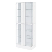 Cabra 4-door LED Curio Display Cabinet White High Gloss - 950397