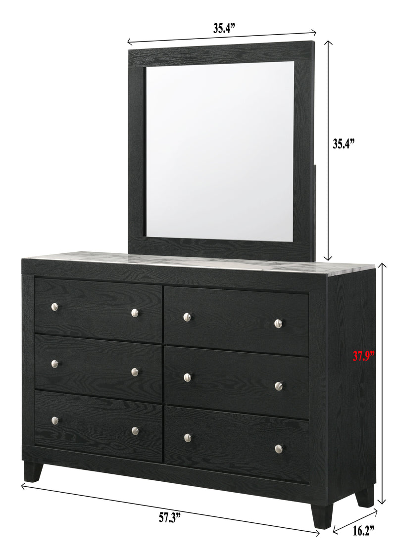 Cadence Black LED Panel Bedroom Set - Gate FurnitureBedroom Set