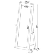 Cadence Tempered Glass Full Length Mirror Grey Washed Oak - 961655
