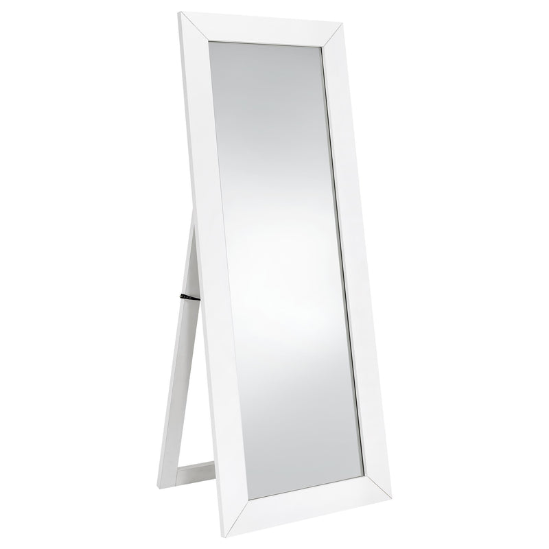 Cadence Tempered Glass Full Length Mirror White High Gloss - 961656