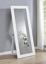 Cadence Tempered Glass Full Length Mirror White High Gloss - 961656