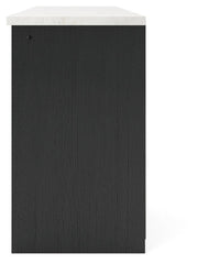 Cadmori Black/White 63" TV Stand - W2616-468