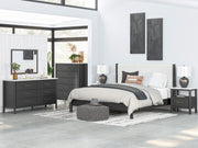 Cadmori Black/White Upholstered Panel Bedroom Set - Gate FurnitureBedroom Set