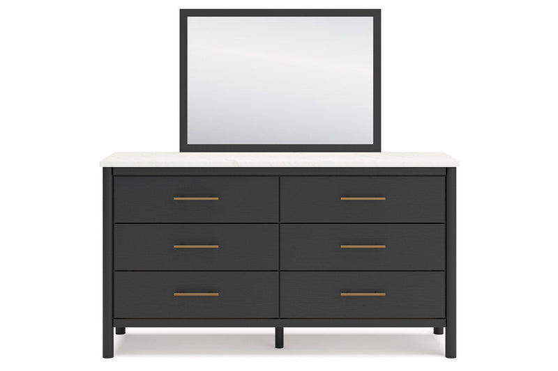 Cadmori Black/White Upholstered Panel Bedroom Set - Gate FurnitureBedroom Set