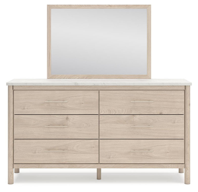 Cadmori Full Upholstered Panel Bed, Dresser and Mirror - B2615B9