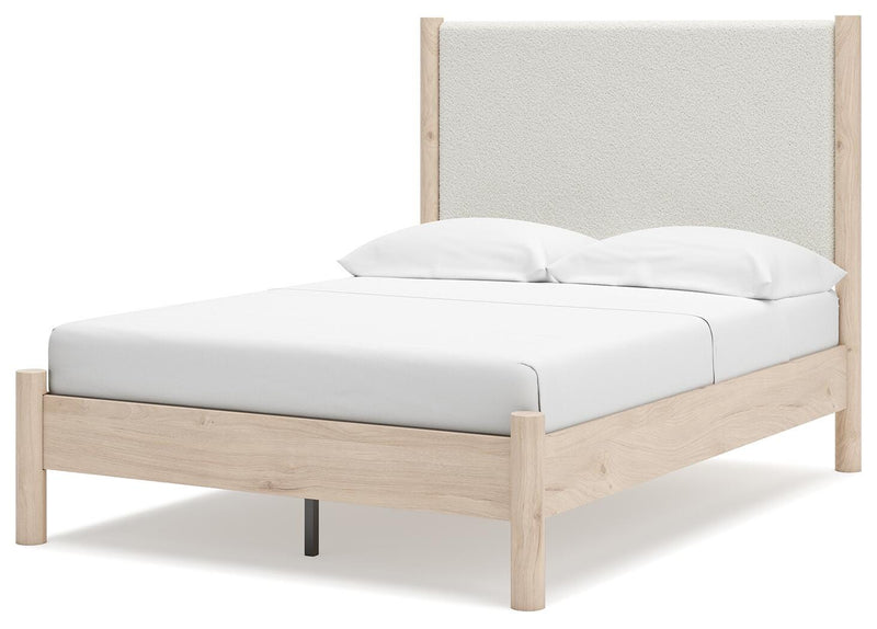 Cadmori Full Upholstered Panel Bed, Dresser and Mirror - B2615B9