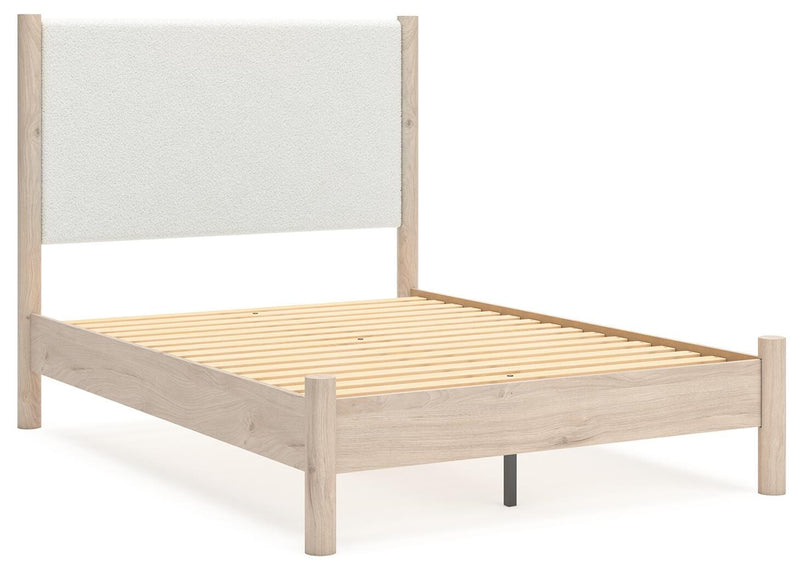 Cadmori Full Upholstered Panel Bed, Dresser and Mirror - B2615B9