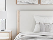 Cadmori Full Upholstered Panel Bed, Dresser and Mirror - B2615B9