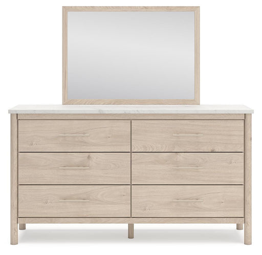 Cadmori Full Upholstered Panel Bed, Dresser and Mirror - B2615B9
