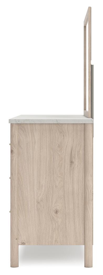 Cadmori Full Upholstered Panel Bed, Dresser and Mirror - B2615B9