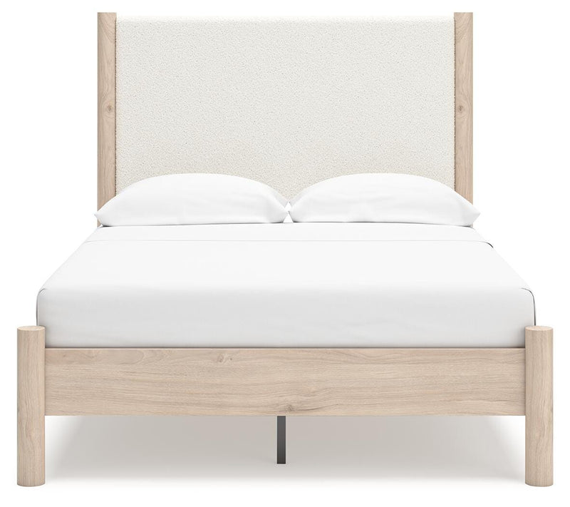 Cadmori Full Upholstered Panel Bed, Dresser and Mirror - B2615B9