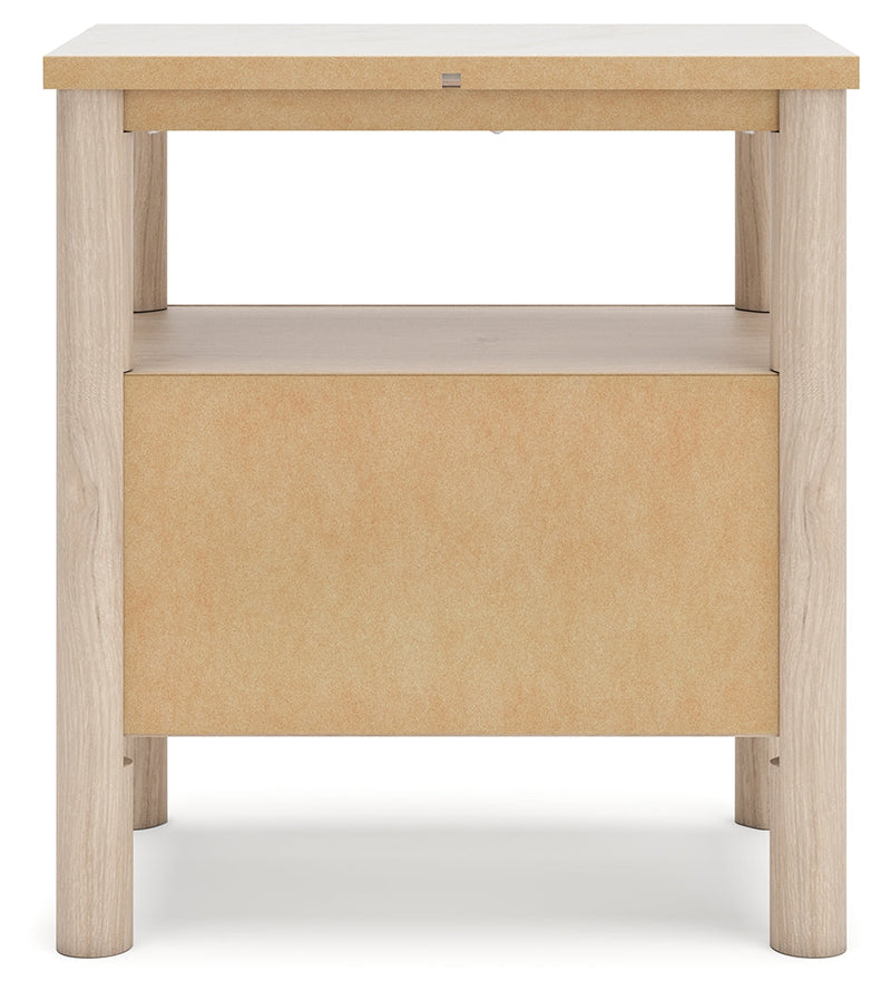 Cadmori Queen Upholstered Panel Bed with Dresser and 2 Nightstands in Two-tone from Ashley - Luna Furniture