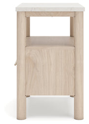 Cadmori Queen Upholstered Panel Bed with Dresser and 2 Nightstands in Two-tone from Ashley - Luna Furniture