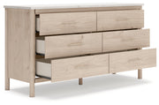 Cadmori Queen Upholstered Panel Bed with Dresser in Two-tone from Ashley - Luna Furniture