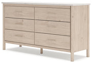 Cadmori Queen Upholstered Panel Bed with Dresser in Two-tone from Ashley - Luna Furniture