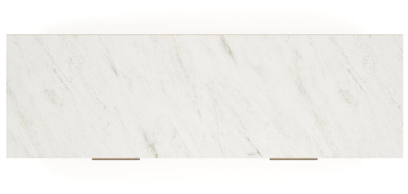 Cadmori Queen Upholstered Panel Bed with Dresser in Two-tone from Ashley - Luna Furniture