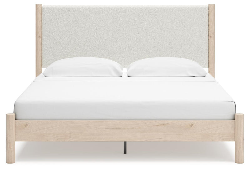 Cadmori Tan King Panel Bed, Dresser and 2 Nightstands - B2615B24