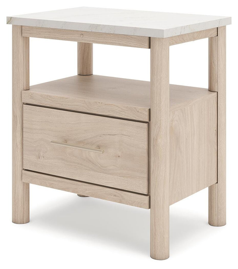 Cadmori Tan King Panel Bed, Dresser and 2 Nightstands - B2615B24