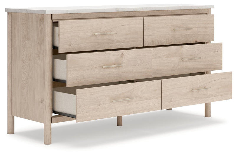 Cadmori Tan King Panel Bed, Dresser and 2 Nightstands - B2615B24