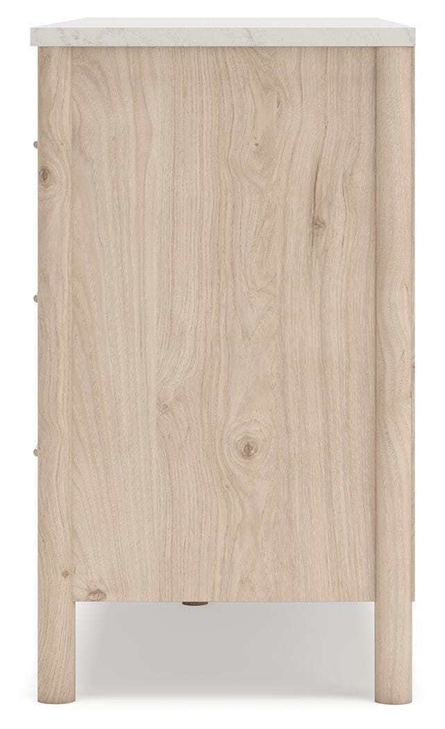 Cadmori Tan King Panel Bed, Dresser and 2 Nightstands - B2615B24