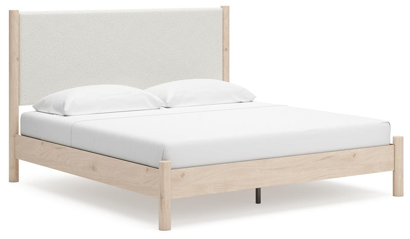 Cadmori Tan King Panel Bed, Dresser and 2 Nightstands - B2615B24