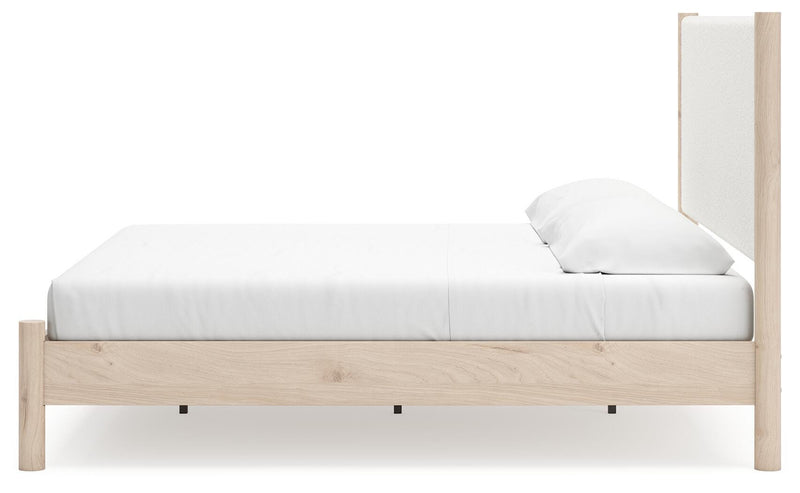 Cadmori Tan King Panel Bed, Dresser and 2 Nightstands - B2615B24
