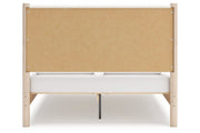 Cadmori Two - tone Queen Upholstered Platform Bed - Gate FurnitureQueen Bed