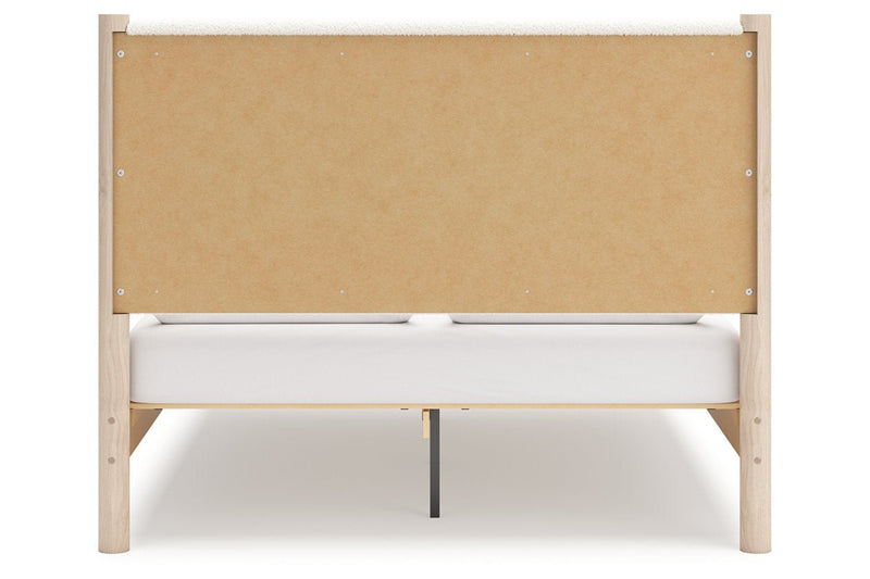 Cadmori Two - tone Queen Upholstered Platform Bed - Gate FurnitureQueen Bed