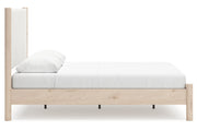 Cadmori Two - tone Queen Upholstered Platform Bed - Gate FurnitureQueen Bed